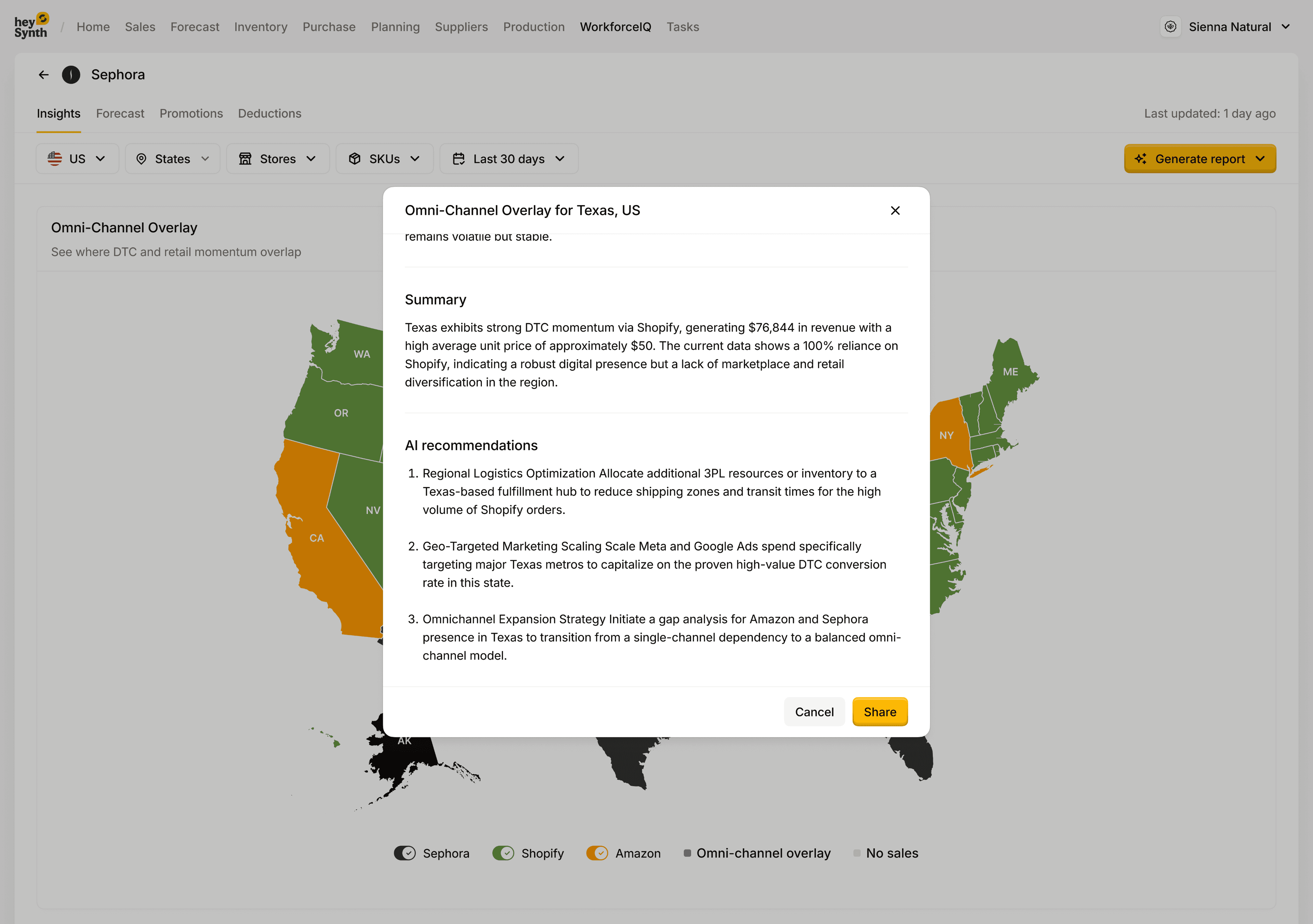 RetailSynth Insights reporting