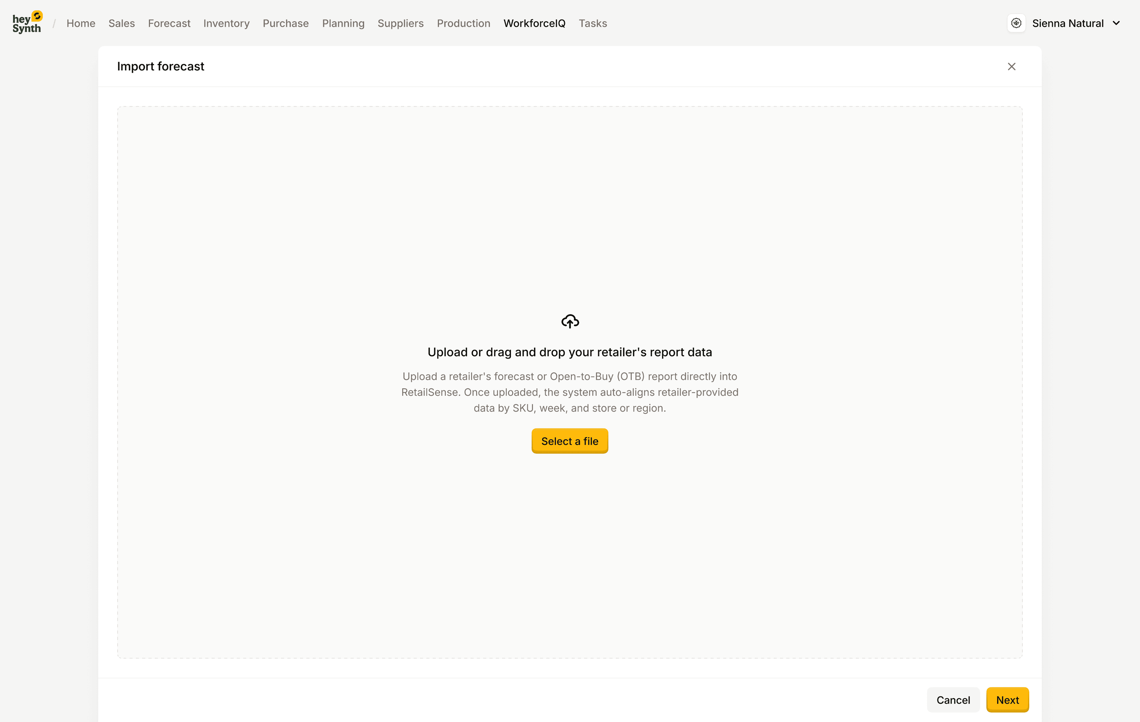 RetailSynth Forecast OTP constraints