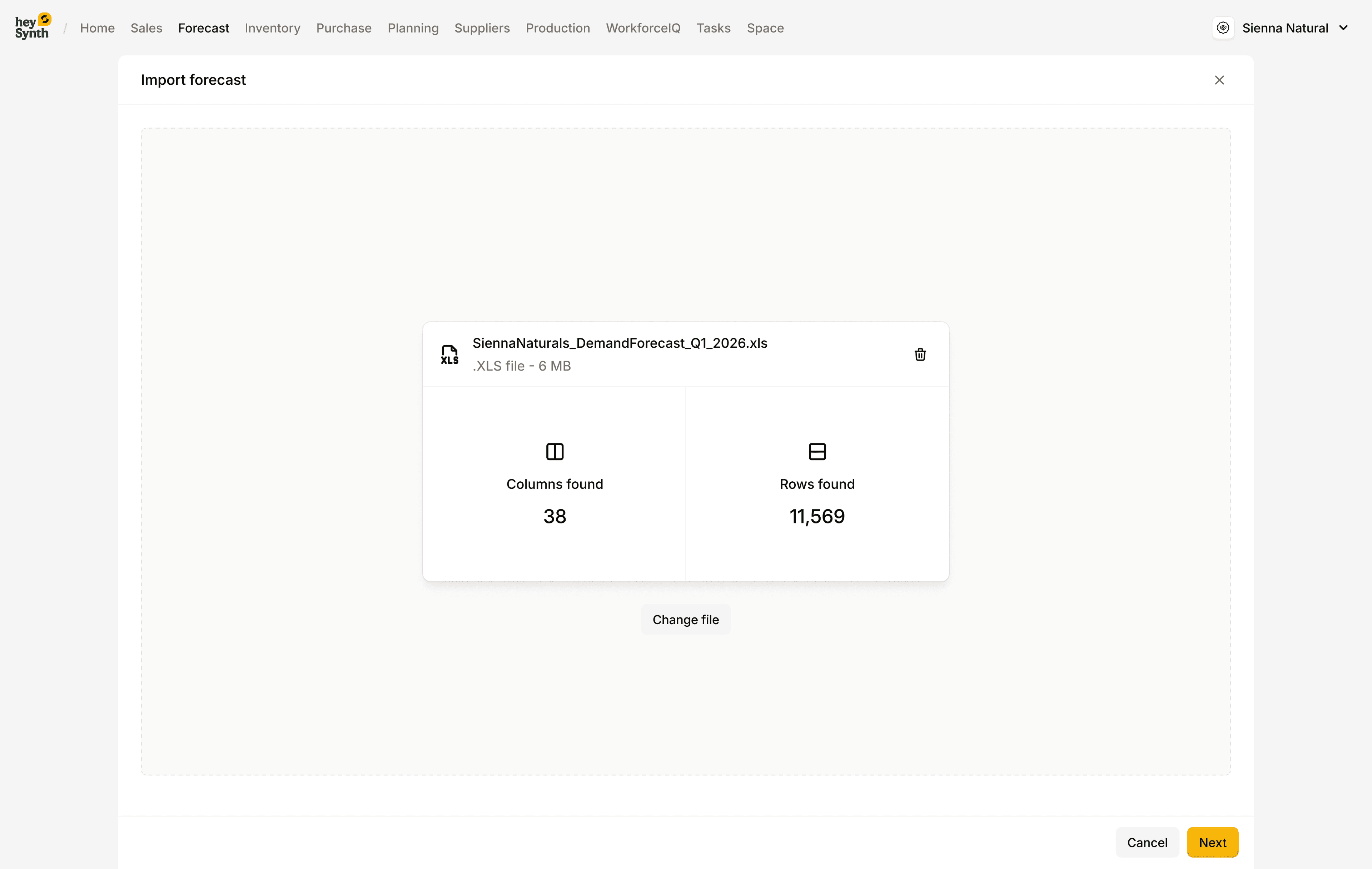 HeySynth Importing forecast 40
