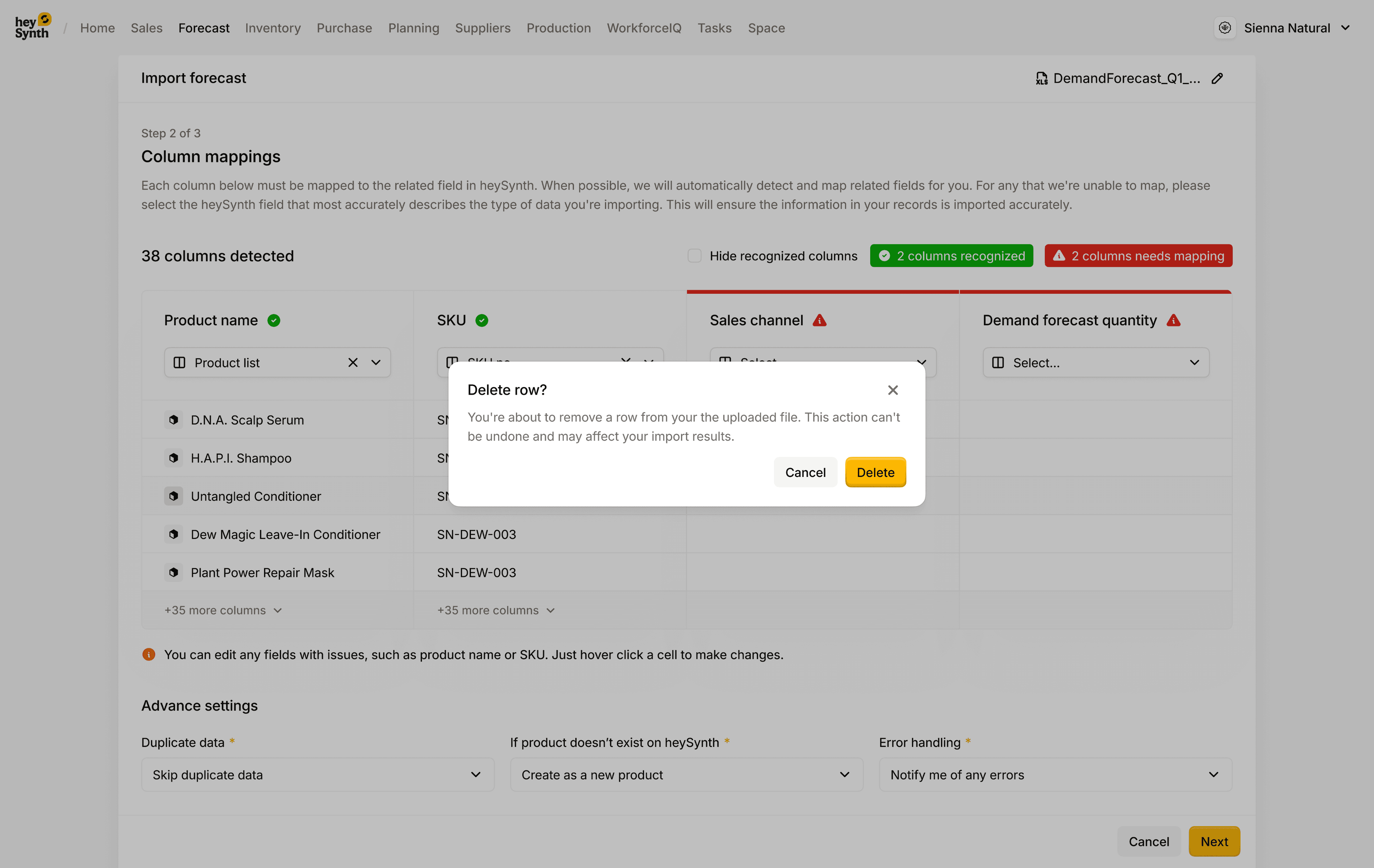 HeySynth Importing forecast 44