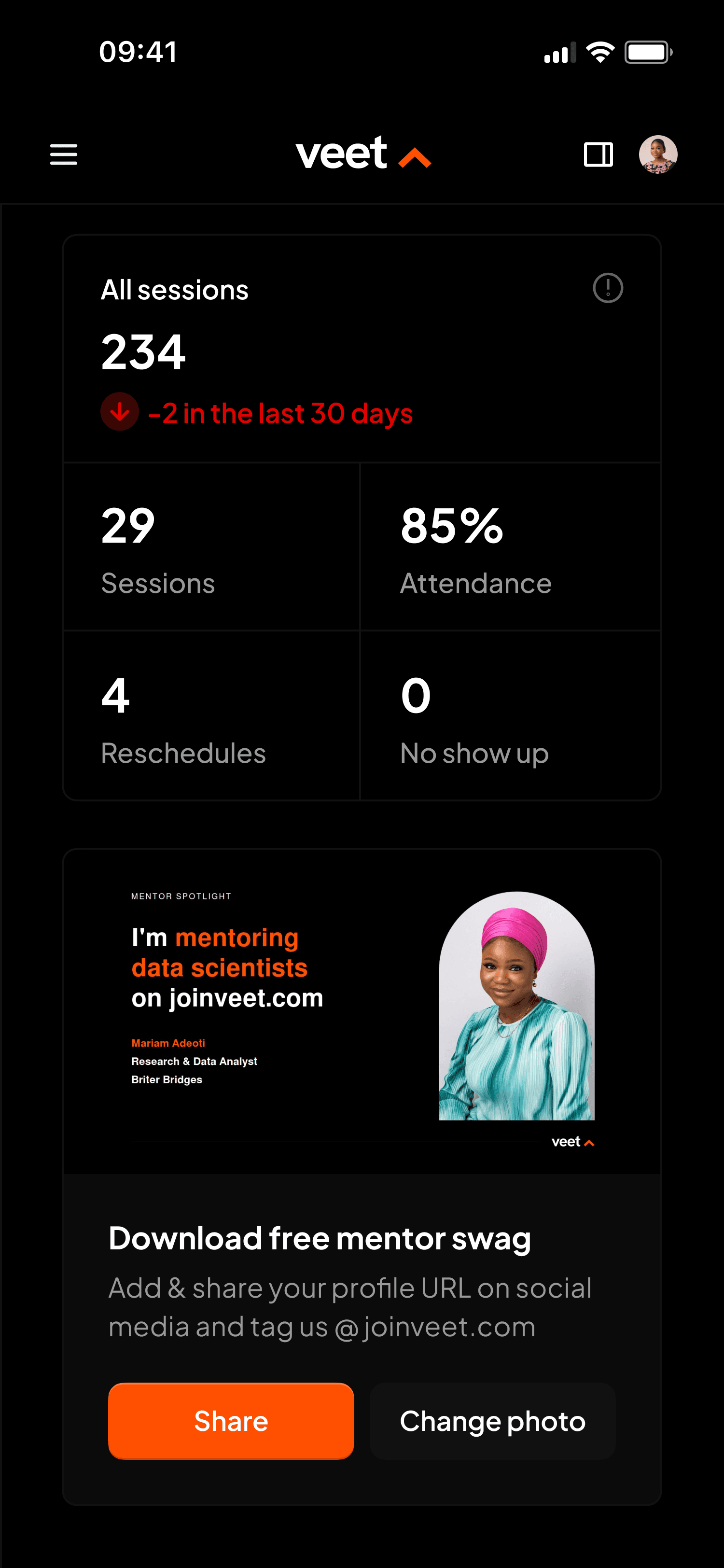 Veet mobile sessions right