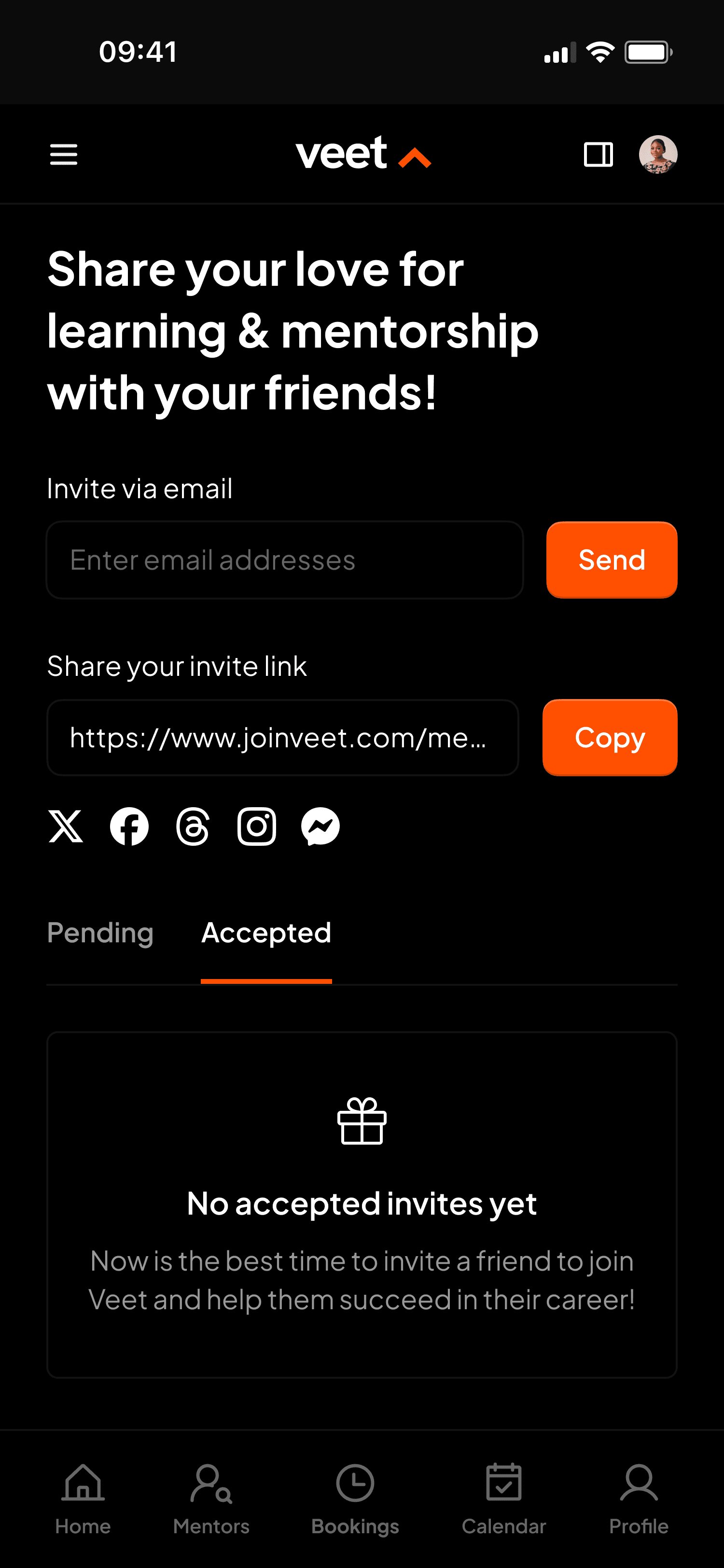 Veet mobile admin left
