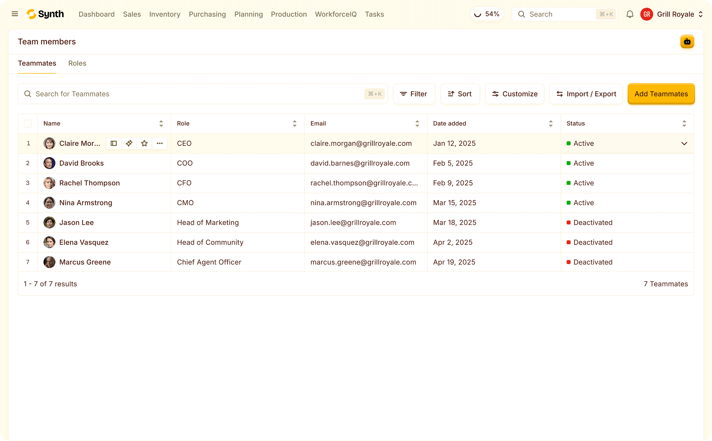 Synth - AI Agent for Supply Chain